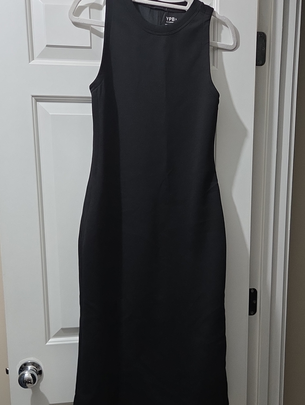 YPB Black Sleeveless Maxi Dress - Minimalist Shift Style
